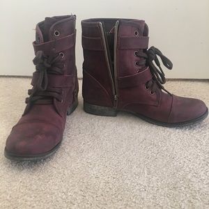 Dolce Vita Plum colored combat boots